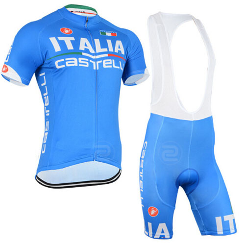 2016 Maillot Italia Tirantes Mangas Cortas Azul